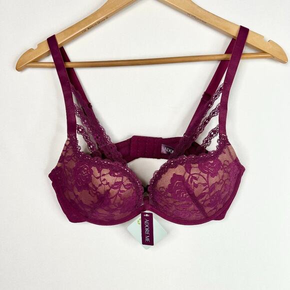 NWT Adore Me Lace Push Up Bra 34 D - Picture 1 of 9
